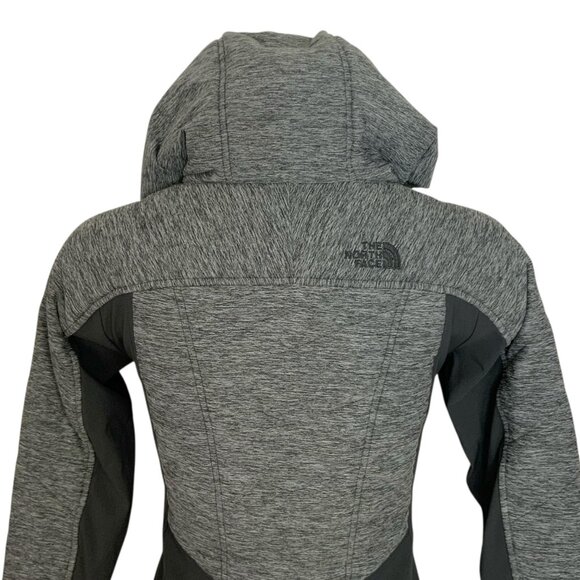 The North Face Pseudio Jacket XS Gray Quilted Hoodie Full Zip Pockets Gorpcore - Picture 8 of 13